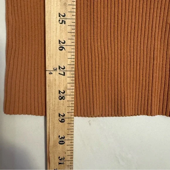 A.L.C. Eleanor Ribbed Knit Button Front Dress Rust Brown Size M - Picture 8 of 13